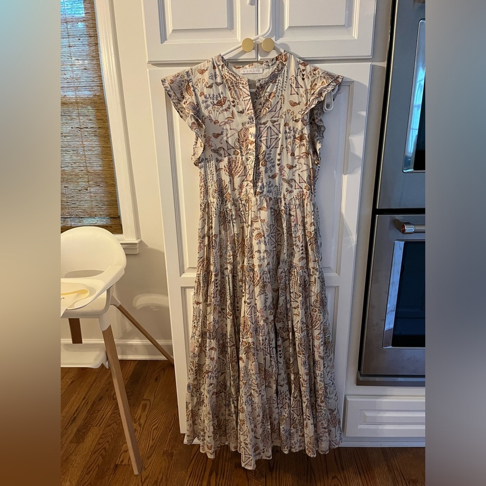 KARLIE Floral Tiered Midi Dress